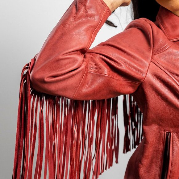 Daisy Womens Fashion Leather Jacket - Picture 4 of 5